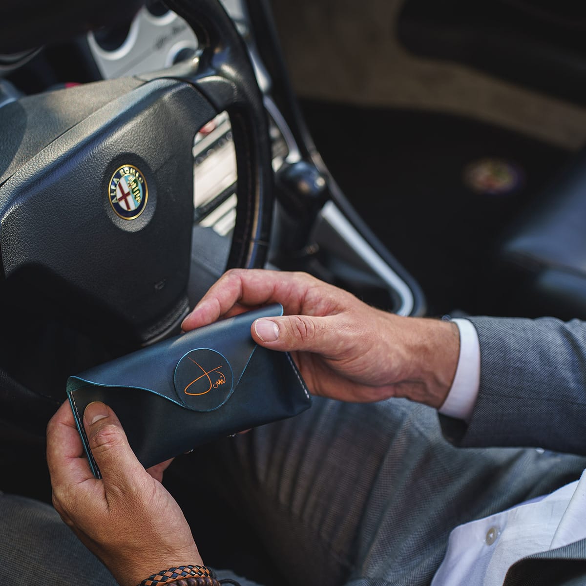 museum glasses case male alfa romeo